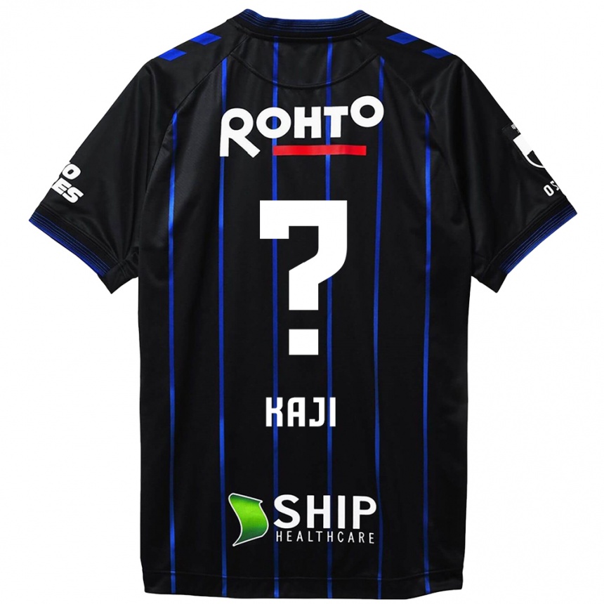 Kinder Fußball Rihito Kaji #0 Schwarz Blau Heimtrikot Trikot 2024/25 T-Shirt Luxemburg