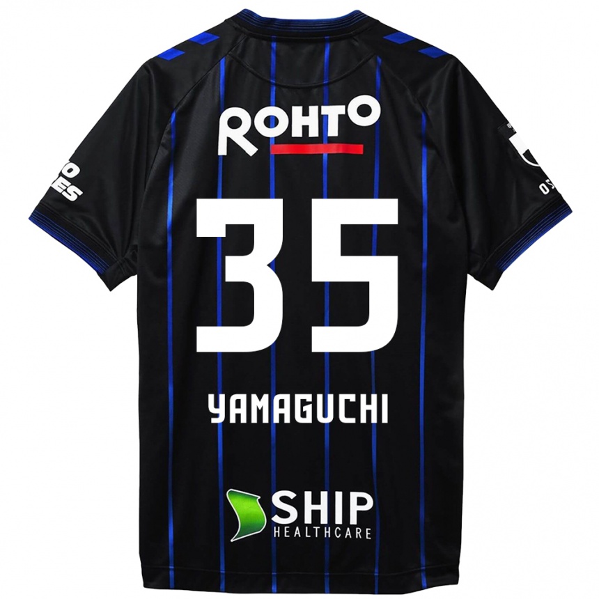 Kinder Fußball Haruta Yamaguchi #35 Schwarz Blau Heimtrikot Trikot 2024/25 T-Shirt Luxemburg