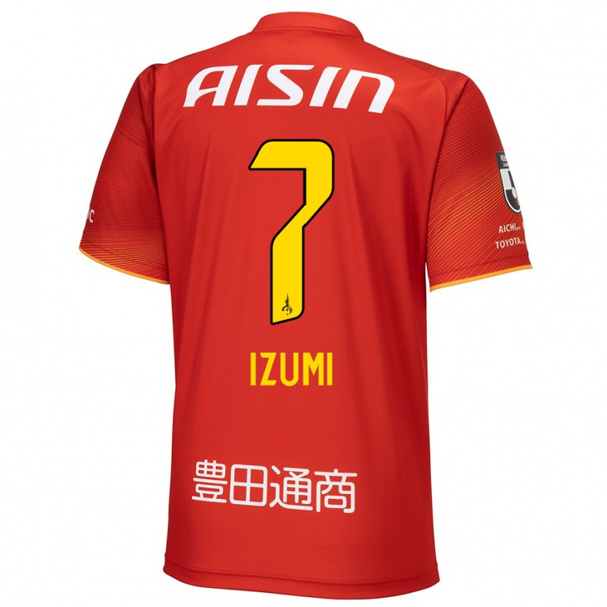 Kinder Fußball Ryuji Izumi #7 Rot Weiß Gelb Heimtrikot Trikot 2024/25 T-Shirt Luxemburg