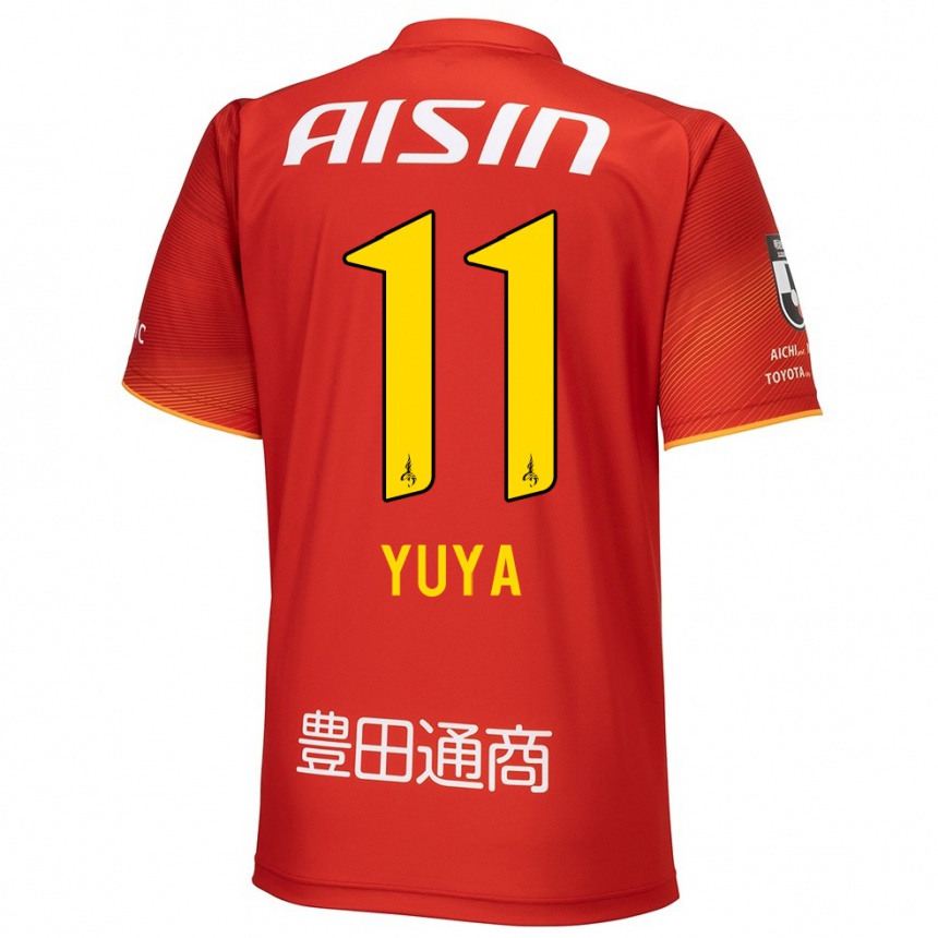 Kinder Fußball Yuya Yamagishi #11 Rot Weiß Gelb Heimtrikot Trikot 2024/25 T-Shirt Luxemburg