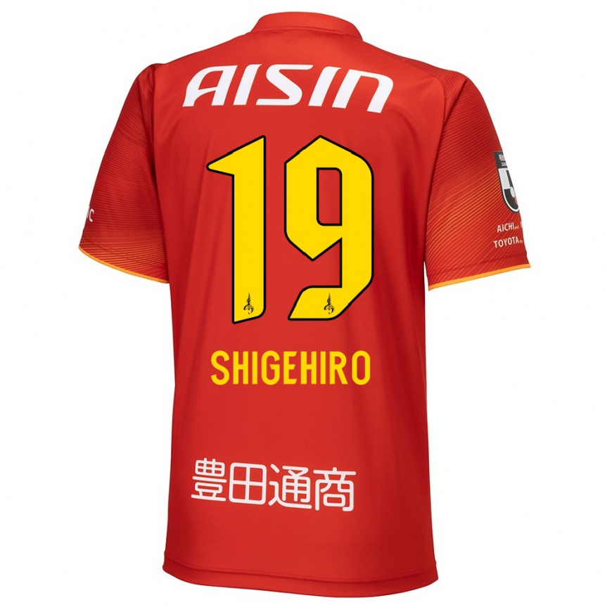 Kinder Fußball Takuya Shigehiro #19 Rot Weiß Gelb Heimtrikot Trikot 2024/25 T-Shirt Luxemburg