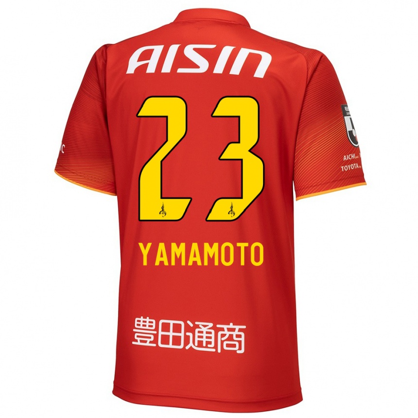 Kinder Fußball Haruki Yamamoto #23 Rot Weiß Gelb Heimtrikot Trikot 2024/25 T-Shirt Luxemburg