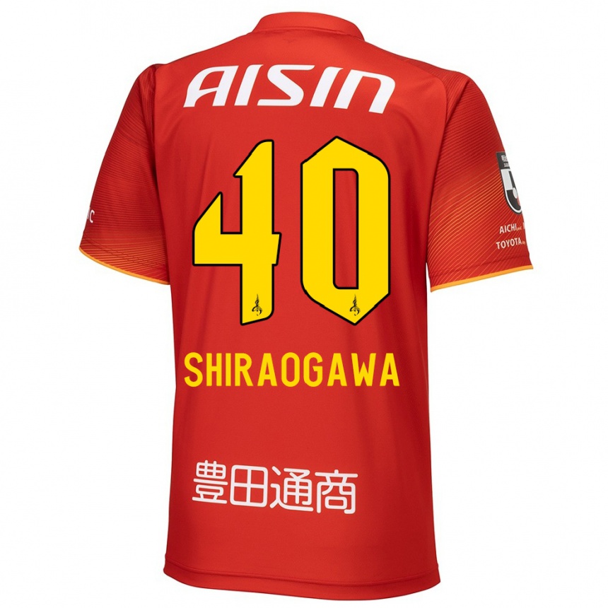 Kinder Fußball Rekuto Shiraogawa #40 Rot Weiß Gelb Heimtrikot Trikot 2024/25 T-Shirt Luxemburg