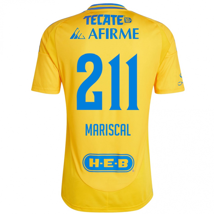 Kinder Fußball Kevin Mariscal #211 Goldgelb Heimtrikot Trikot 2024/25 T-Shirt Luxemburg