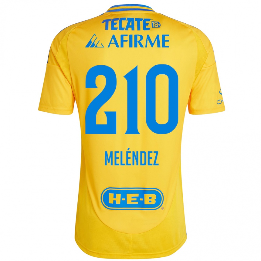 Kinder Fußball Marcelo Meléndez #210 Goldgelb Heimtrikot Trikot 2024/25 T-Shirt Luxemburg