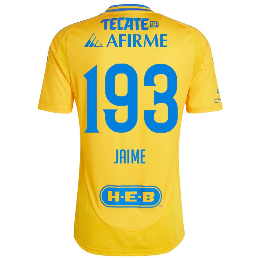 Kinder Fußball Kenneth Jaime #193 Goldgelb Heimtrikot Trikot 2024/25 T-Shirt Luxemburg