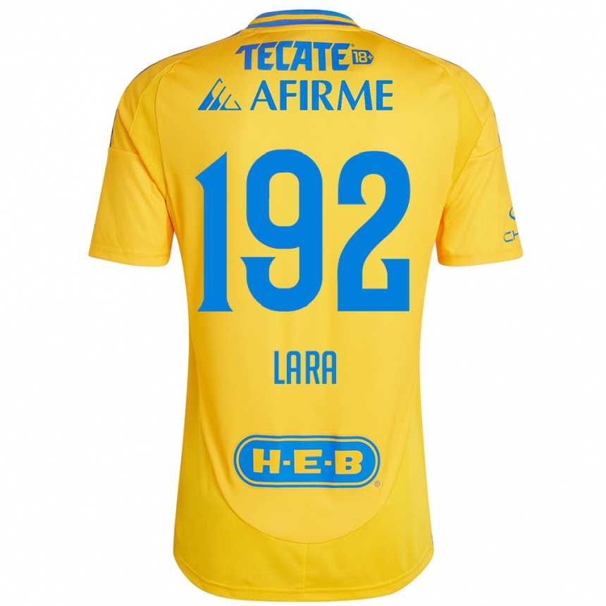 Kinder Fußball Miguel Lara #192 Goldgelb Heimtrikot Trikot 2024/25 T-Shirt Luxemburg