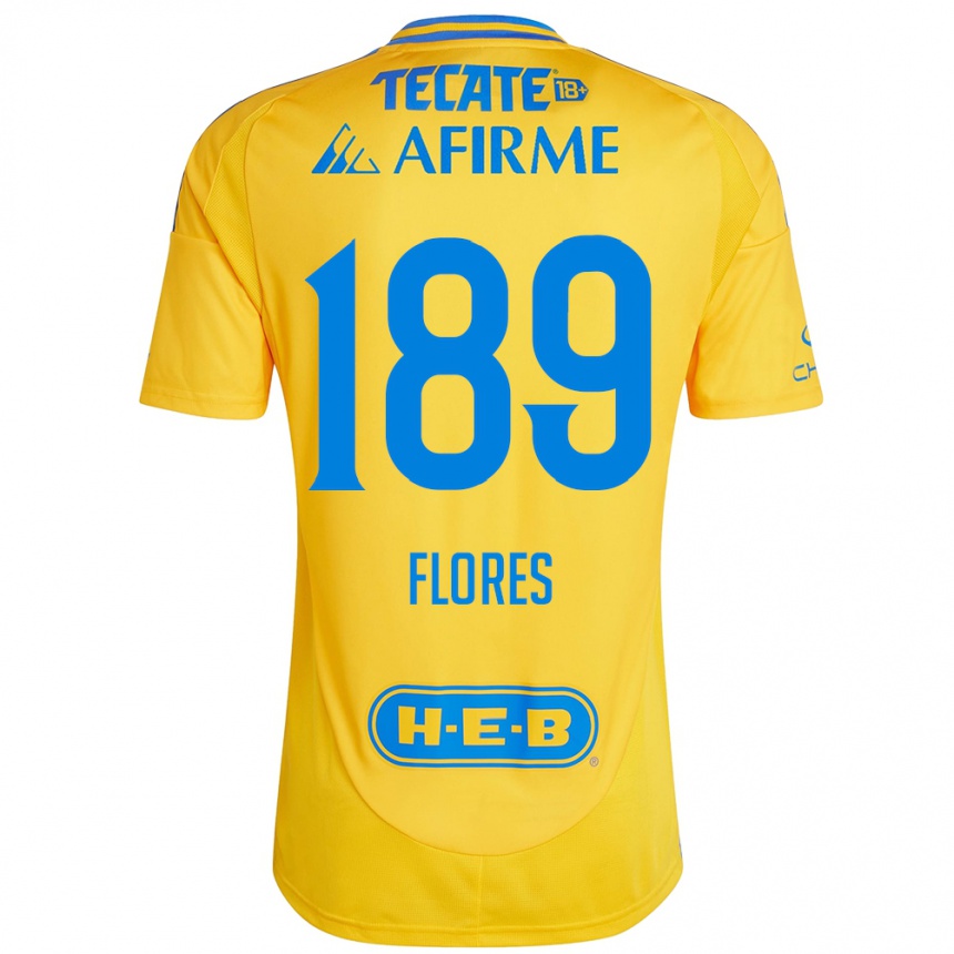 Kinder Fußball Rolando Flores #189 Goldgelb Heimtrikot Trikot 2024/25 T-Shirt Luxemburg