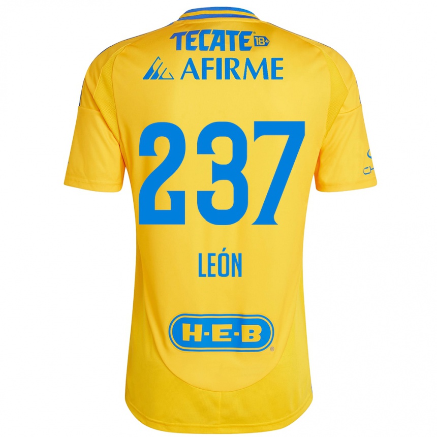 Kinder Fußball Gabriel León #237 Goldgelb Heimtrikot Trikot 2024/25 T-Shirt Luxemburg