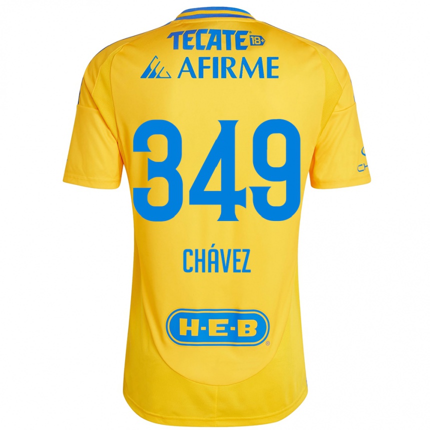 Kinder Fußball Jorge Chávez #349 Goldgelb Heimtrikot Trikot 2024/25 T-Shirt Luxemburg