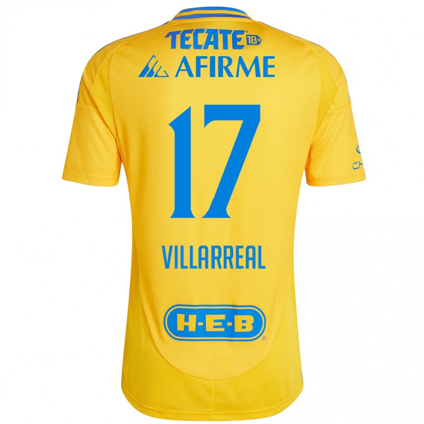 Kinder Fußball Natalia Villarreal #17 Goldgelb Heimtrikot Trikot 2024/25 T-Shirt Luxemburg