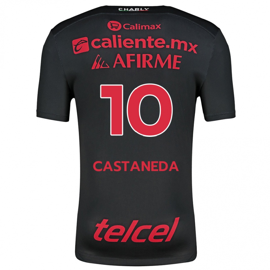 Kinder Fußball Kevin Castañeda #10 Schwarz Rot Heimtrikot Trikot 2024/25 T-Shirt Luxemburg