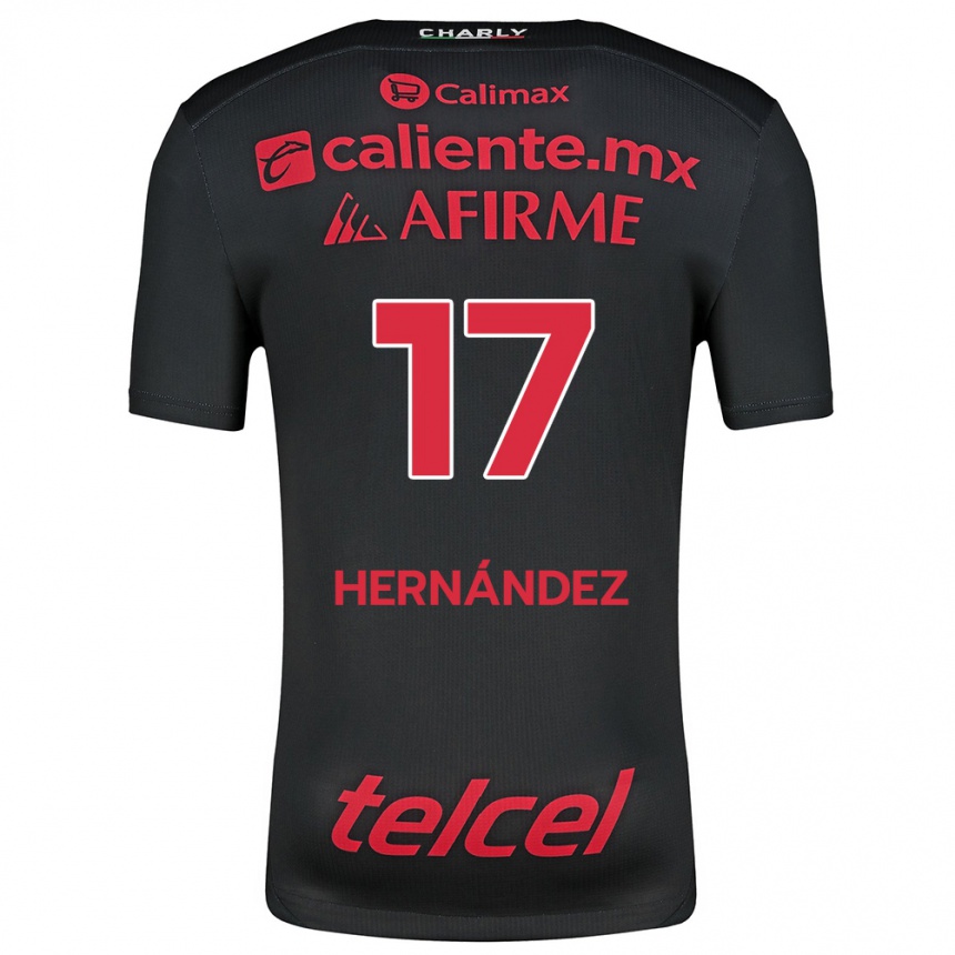 Kinder Fußball Rubén Hernández #17 Schwarz Rot Heimtrikot Trikot 2024/25 T-Shirt Luxemburg