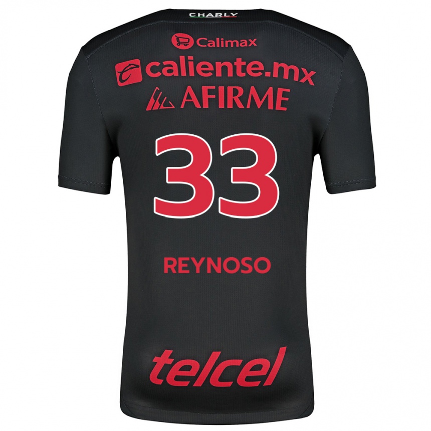 Kinder Fußball Emanuel Reynoso #33 Schwarz Rot Heimtrikot Trikot 2024/25 T-Shirt Luxemburg