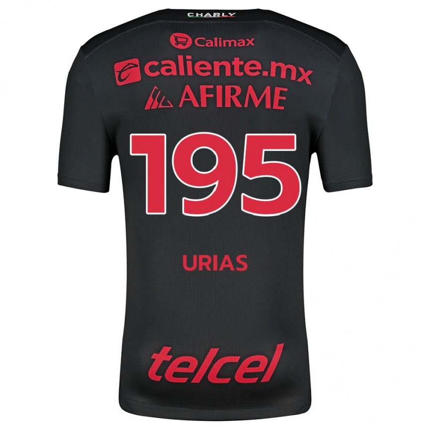 Kinder Fußball Héctor Urías #195 Schwarz Rot Heimtrikot Trikot 2024/25 T-Shirt Luxemburg