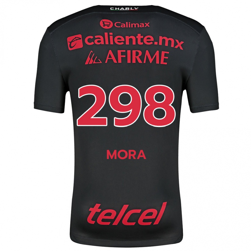 Kinder Fußball Gilberto Mora #298 Schwarz Rot Heimtrikot Trikot 2024/25 T-Shirt Luxemburg