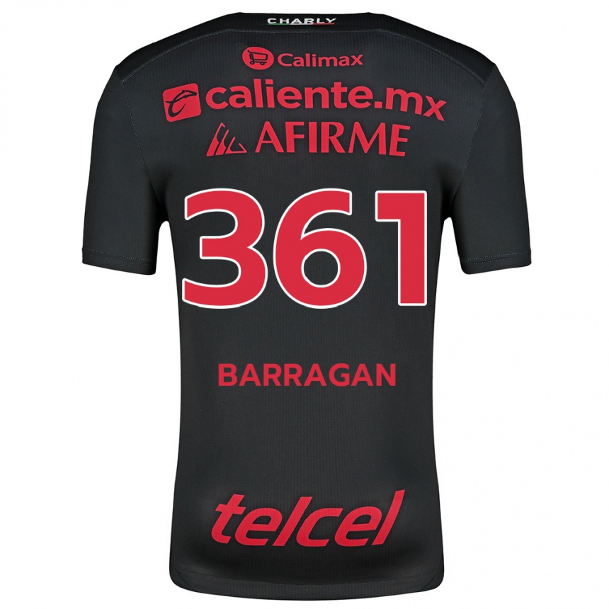 Kinder Fußball Jesús Barragán #361 Schwarz Rot Heimtrikot Trikot 2024/25 T-Shirt Luxemburg