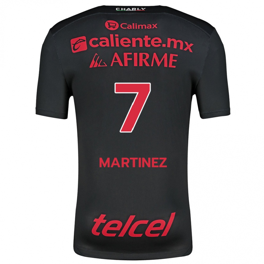 Kinder Fußball Alejandro Martínez #7 Schwarz Rot Heimtrikot Trikot 2024/25 T-Shirt Luxemburg