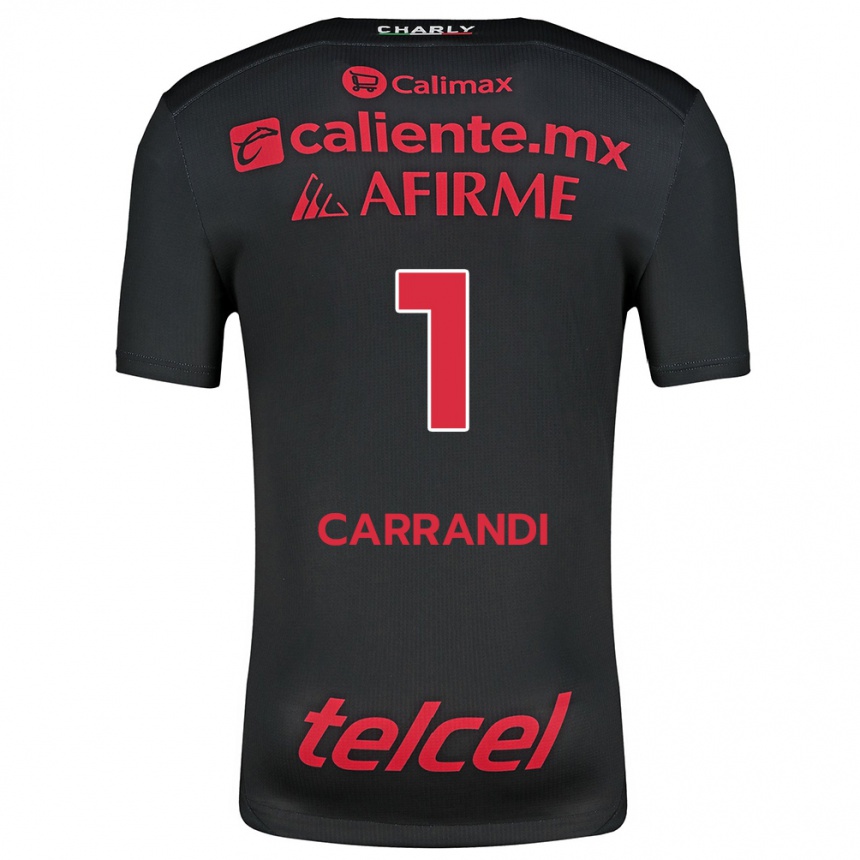 Kinder Fußball Daniela Carrandi #1 Schwarz Rot Heimtrikot Trikot 2024/25 T-Shirt Luxemburg