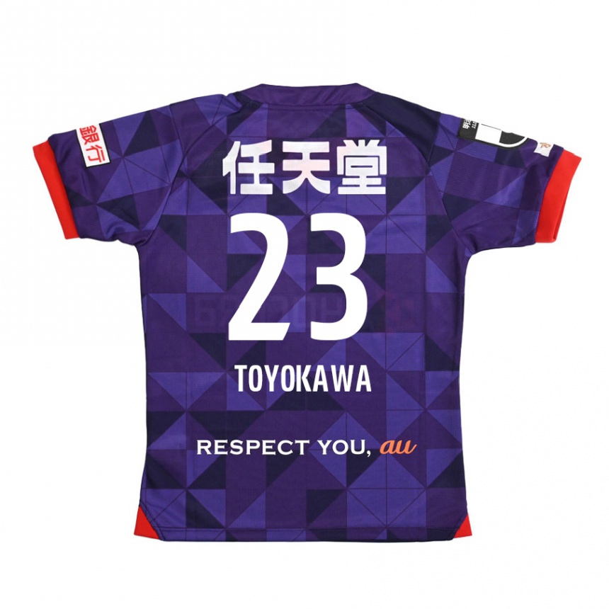 Kinder Fußball Yuta Toyokawa #23 Lila Weiß Heimtrikot Trikot 2024/25 T-Shirt Luxemburg