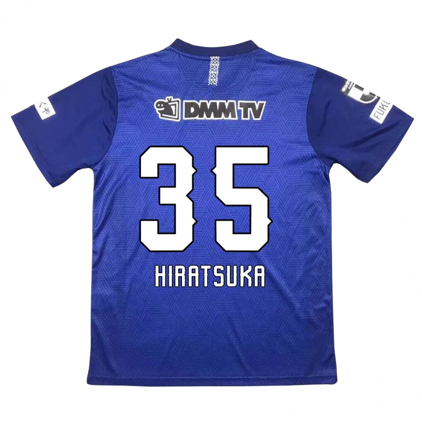 Kinder Fußball Yuto Hiratsuka #35 Dunkelblau Heimtrikot Trikot 2024/25 T-Shirt Luxemburg