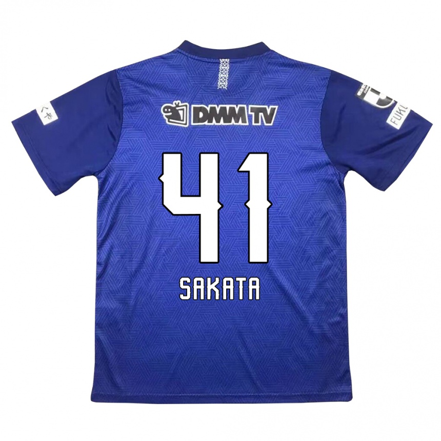 Kinder Fußball Daiki Sakata #41 Dunkelblau Heimtrikot Trikot 2024/25 T-Shirt Luxemburg