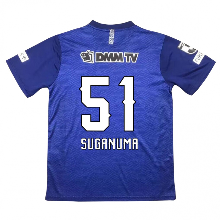 Kinder Fußball Kazuaki Suganuma #51 Dunkelblau Heimtrikot Trikot 2024/25 T-Shirt Luxemburg