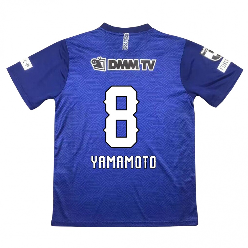 Kinder Fußball Shunsuke Yamamoto #8 Dunkelblau Heimtrikot Trikot 2024/25 T-Shirt Luxemburg