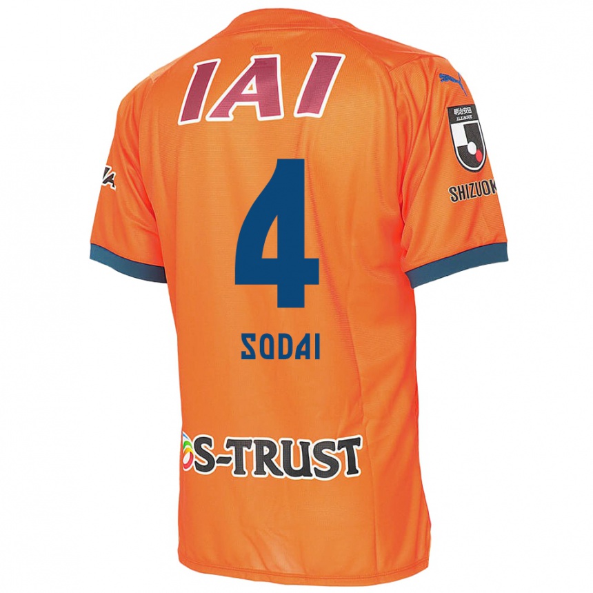 Kinder Fußball Sodai Hasukawa #4 Orange Blau Heimtrikot Trikot 2024/25 T-Shirt Luxemburg