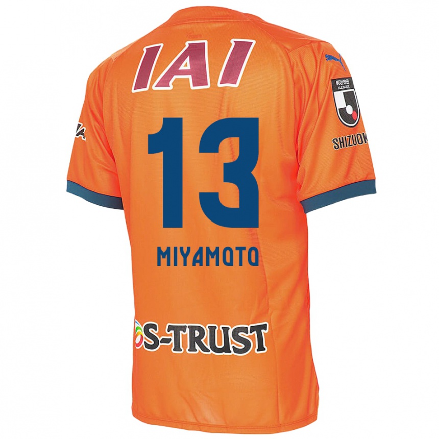 Kinder Fußball Kota Miyamoto #13 Orange Blau Heimtrikot Trikot 2024/25 T-Shirt Luxemburg