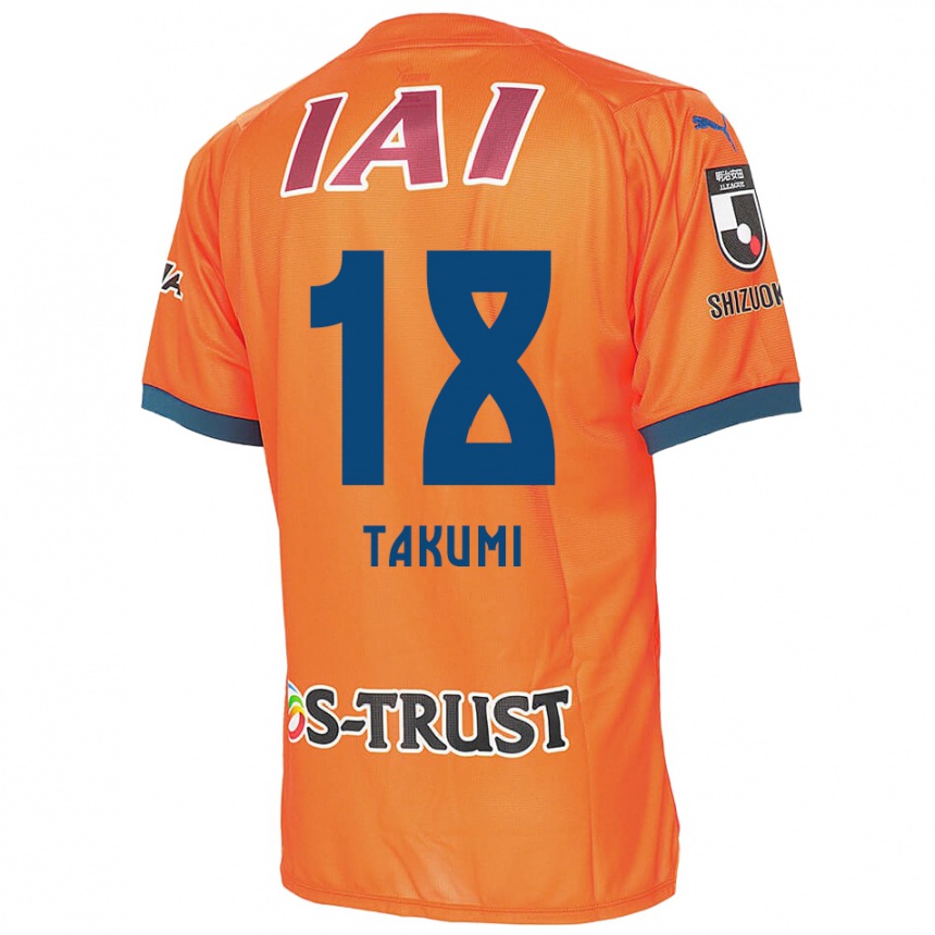 Kinder Fußball Takumi Kato #18 Orange Blau Heimtrikot Trikot 2024/25 T-Shirt Luxemburg