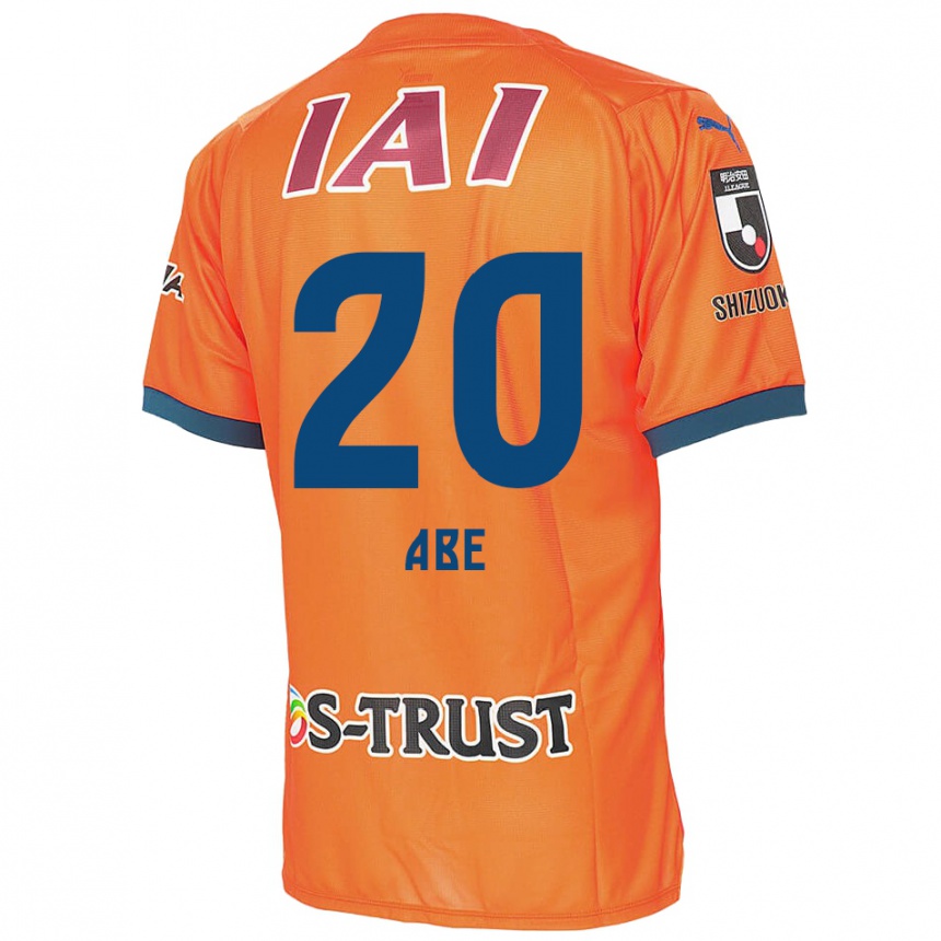 Kinder Fußball Ryoya Abe #20 Orange Blau Heimtrikot Trikot 2024/25 T-Shirt Luxemburg