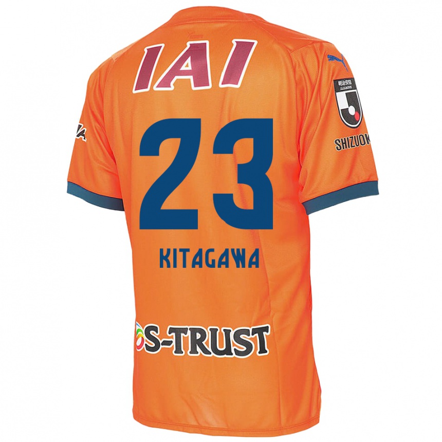 Kinder Fußball Koya Kitagawa #23 Orange Blau Heimtrikot Trikot 2024/25 T-Shirt Luxemburg