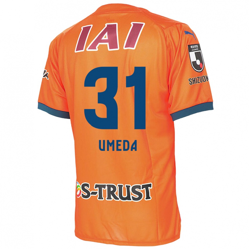 Kinder Fußball Togo Umeda #31 Orange Blau Heimtrikot Trikot 2024/25 T-Shirt Luxemburg