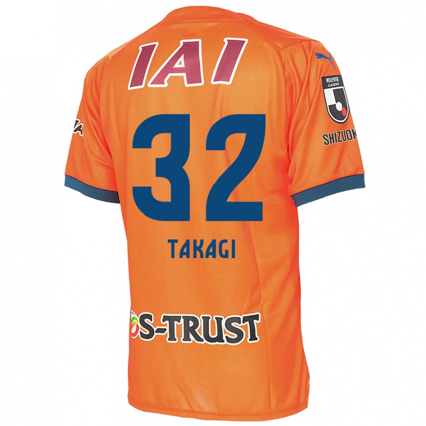 Kinder Fußball Sen Takagi #32 Orange Blau Heimtrikot Trikot 2024/25 T-Shirt Luxemburg