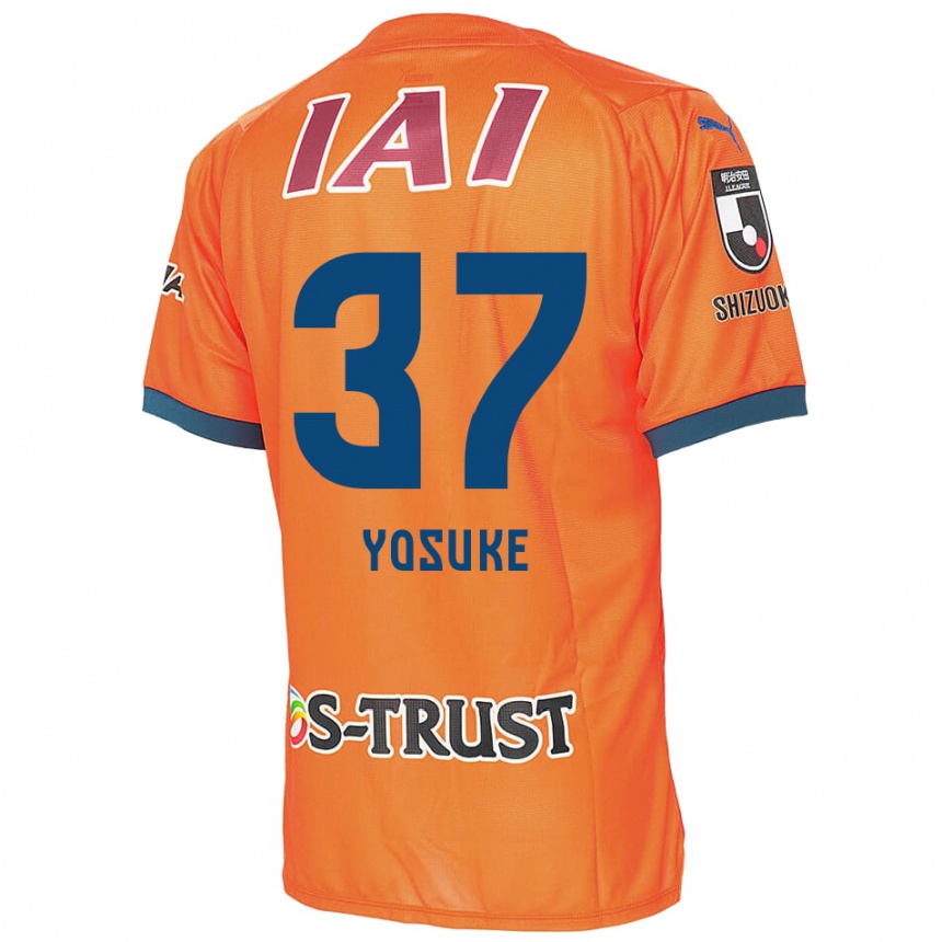 Kinder Fußball Yosuke Morishige #37 Orange Blau Heimtrikot Trikot 2024/25 T-Shirt Luxemburg