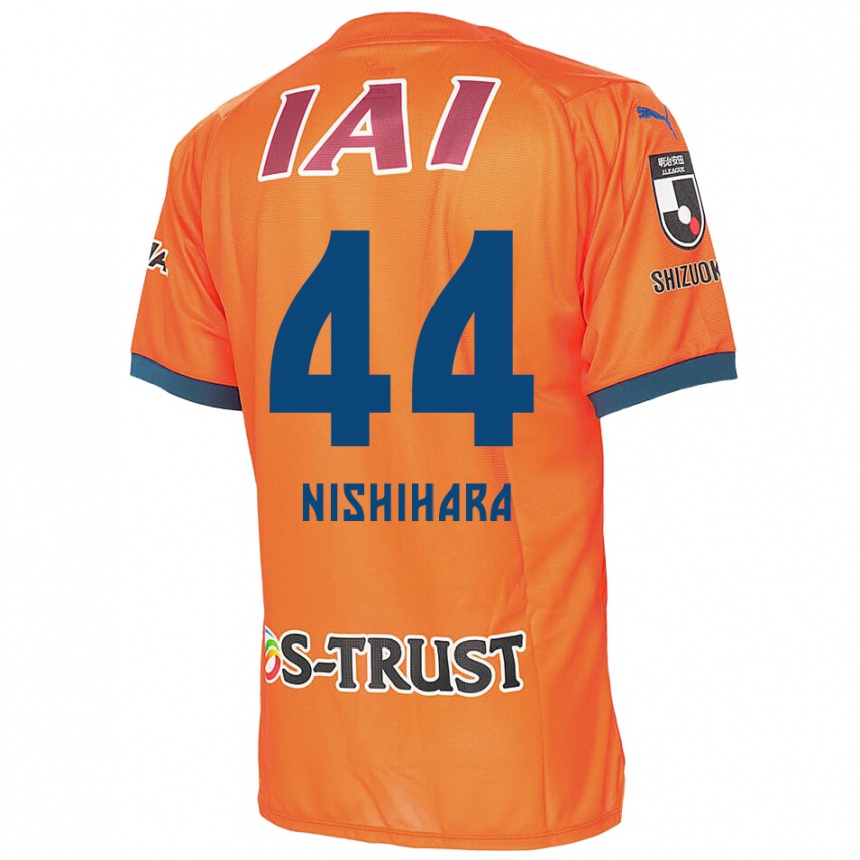 Kinder Fußball Motoki Nishihara #44 Orange Blau Heimtrikot Trikot 2024/25 T-Shirt Luxemburg