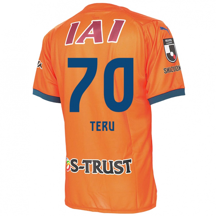 Kinder Fußball Teruki Hara #70 Orange Blau Heimtrikot Trikot 2024/25 T-Shirt Luxemburg