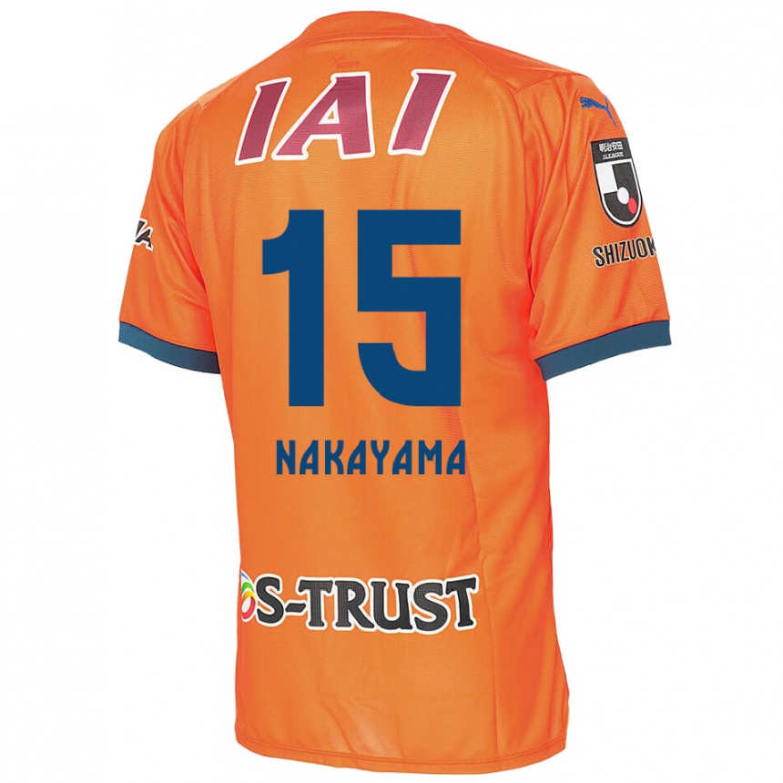 Kinder Fußball Atsuki Nakayama #15 Orange Blau Heimtrikot Trikot 2024/25 T-Shirt Luxemburg