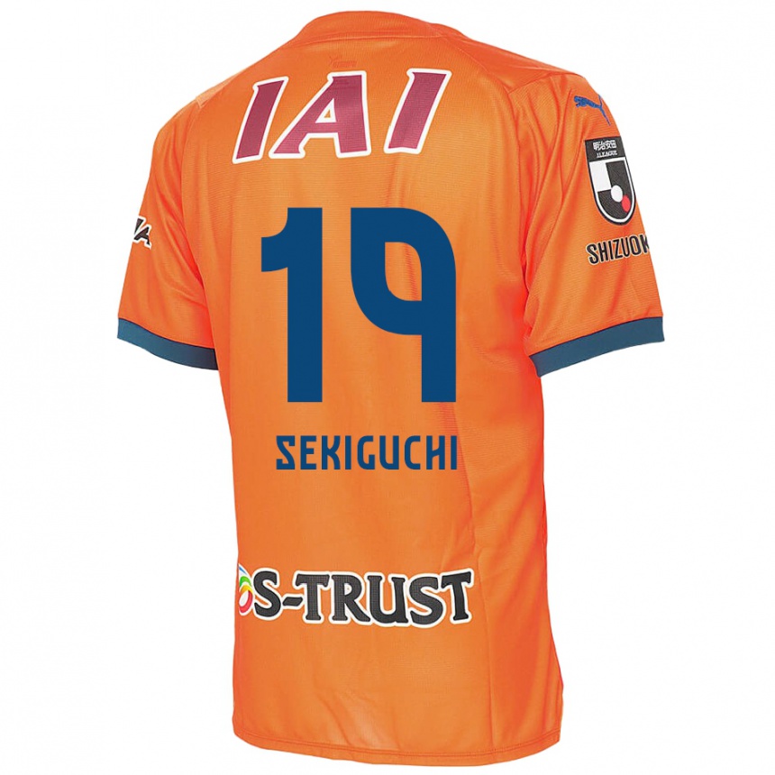 Kinder Fußball Kota Sekiguchi #19 Orange Blau Heimtrikot Trikot 2024/25 T-Shirt Luxemburg