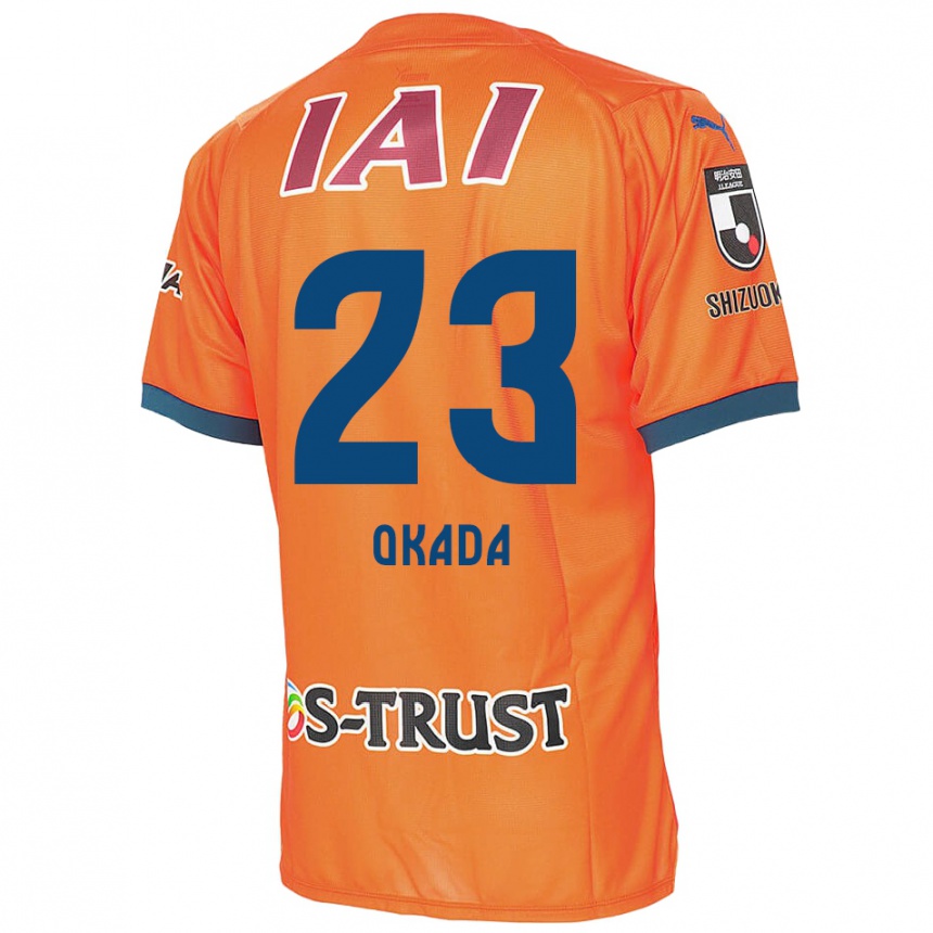 Kinder Fußball Shu Okada #23 Orange Blau Heimtrikot Trikot 2024/25 T-Shirt Luxemburg