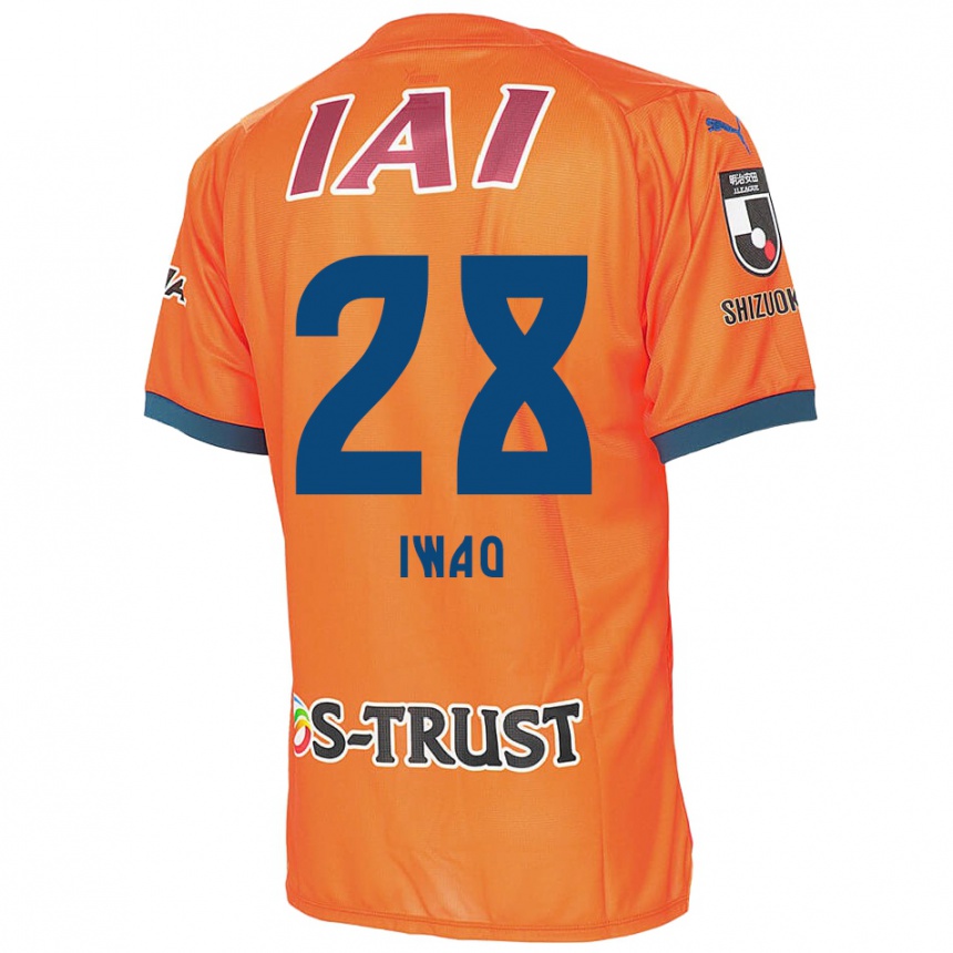 Kinder Fußball Takeru Iwao #28 Orange Blau Heimtrikot Trikot 2024/25 T-Shirt Luxemburg