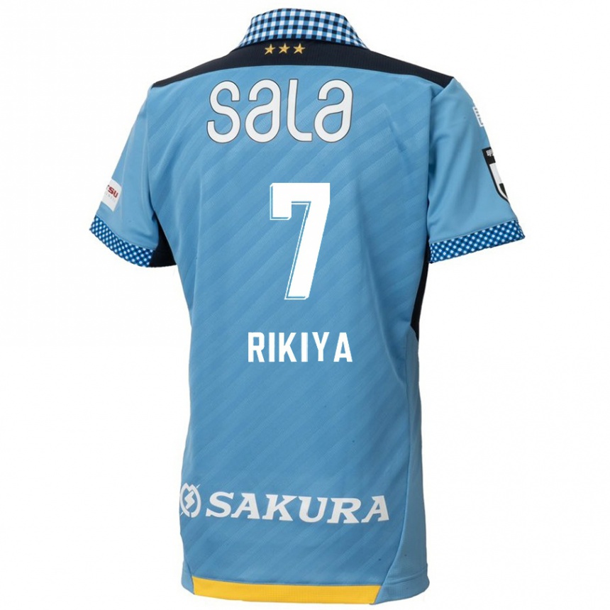 Kinder Fußball Rikiya Uehara #7 Blau Schwarz Heimtrikot Trikot 2024/25 T-Shirt Luxemburg