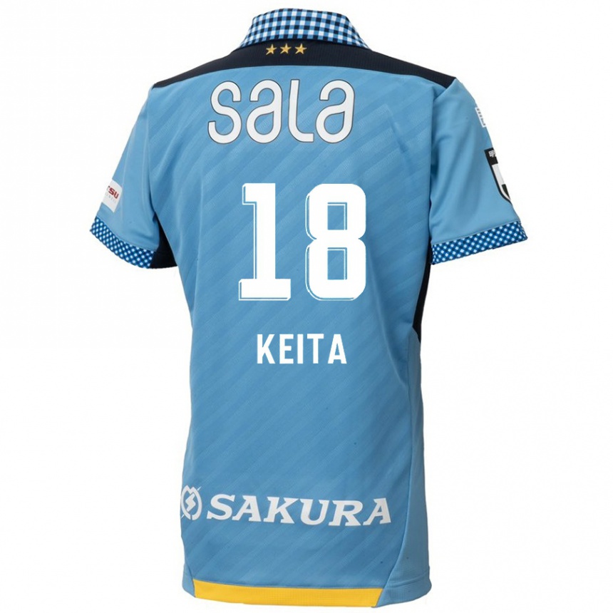 Kinder Fußball Keita Takahata #18 Blau Schwarz Heimtrikot Trikot 2024/25 T-Shirt Luxemburg