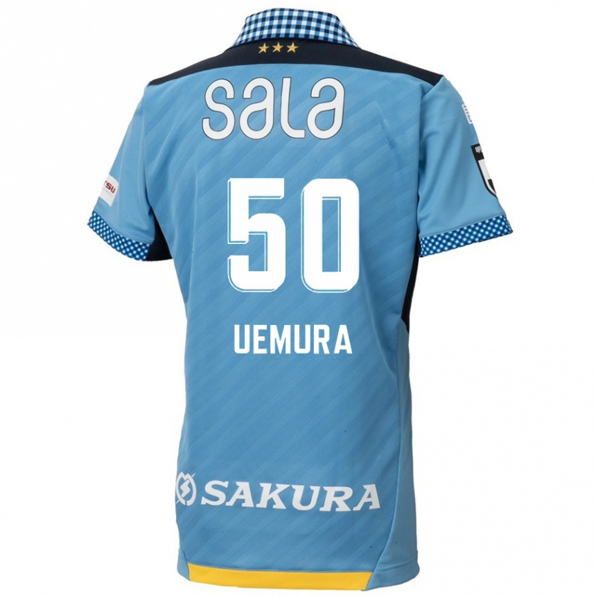 Kinder Fußball Hiroto Uemura #50 Blau Schwarz Heimtrikot Trikot 2024/25 T-Shirt Luxemburg