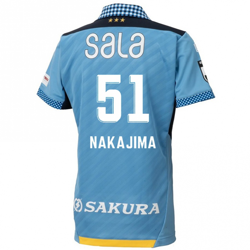 Kinder Fußball Keitaro Nakajima #51 Blau Schwarz Heimtrikot Trikot 2024/25 T-Shirt Luxemburg