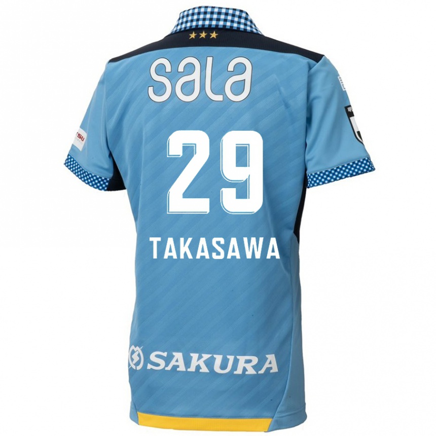 Kinder Fußball Kaito Takasawa #29 Blau Schwarz Heimtrikot Trikot 2024/25 T-Shirt Luxemburg