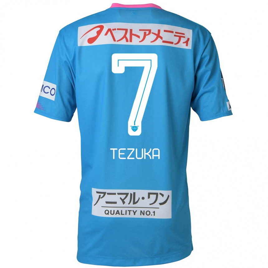 Kinder Fußball Kohei Tezuka #7 Blau Rosa Heimtrikot Trikot 2024/25 T-Shirt Luxemburg