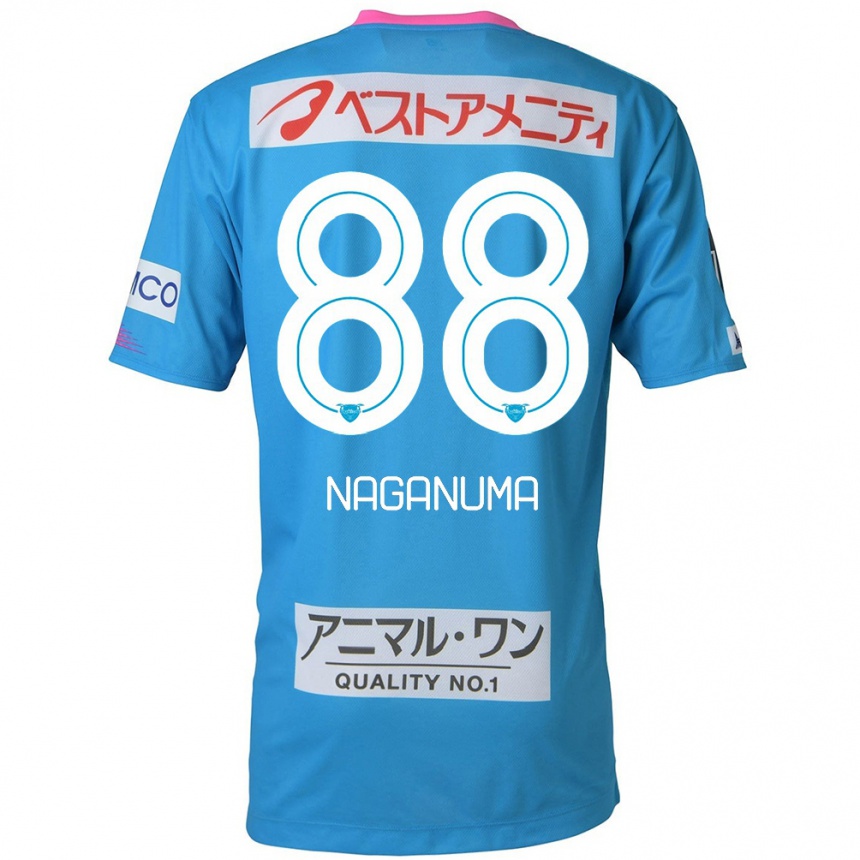 Kinder Fußball Yoichi Naganuma #88 Blau Rosa Heimtrikot Trikot 2024/25 T-Shirt Luxemburg