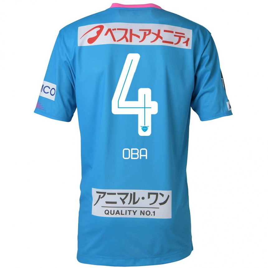 Kinder Fußball Shotaro Oba #4 Blau Rosa Heimtrikot Trikot 2024/25 T-Shirt Luxemburg